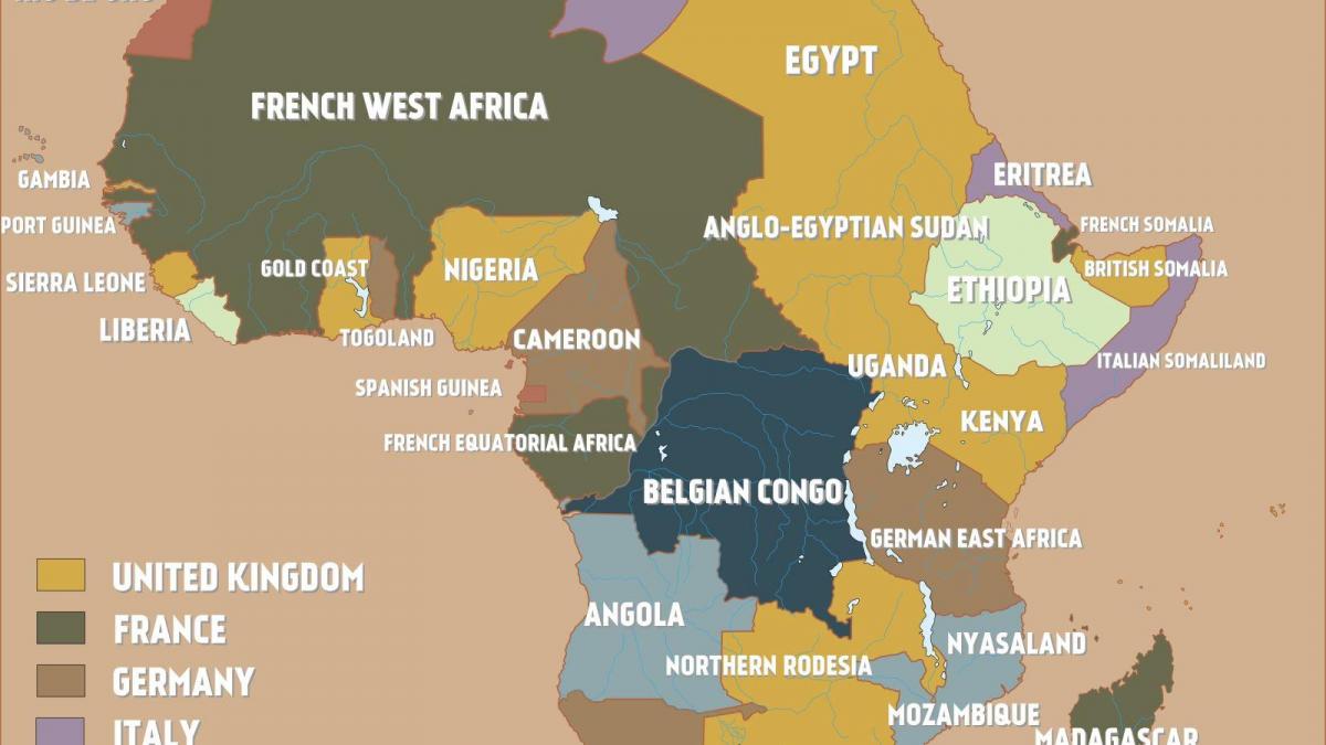 Mapa britského Kamerunu