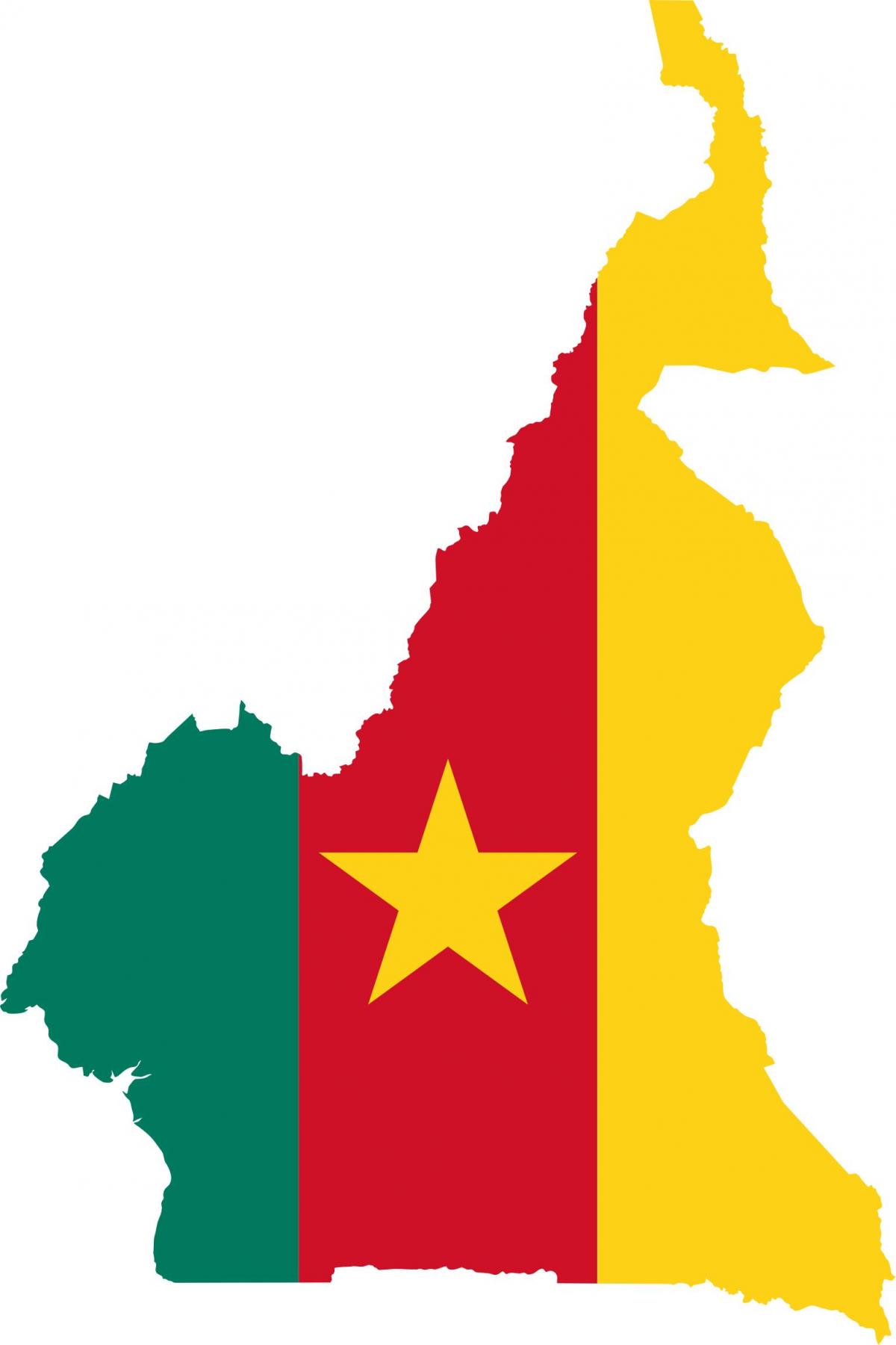 Mapa reliéfu cameroo