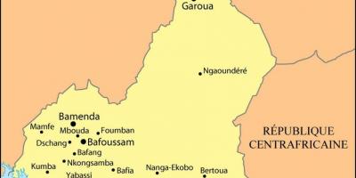 Mapa Kamerun douala