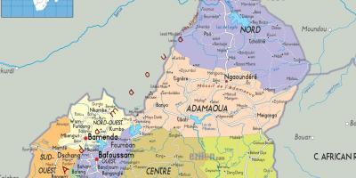 Kamerun mapa regionů