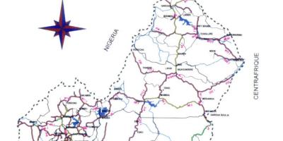 Mapa z Kamerunu silnici