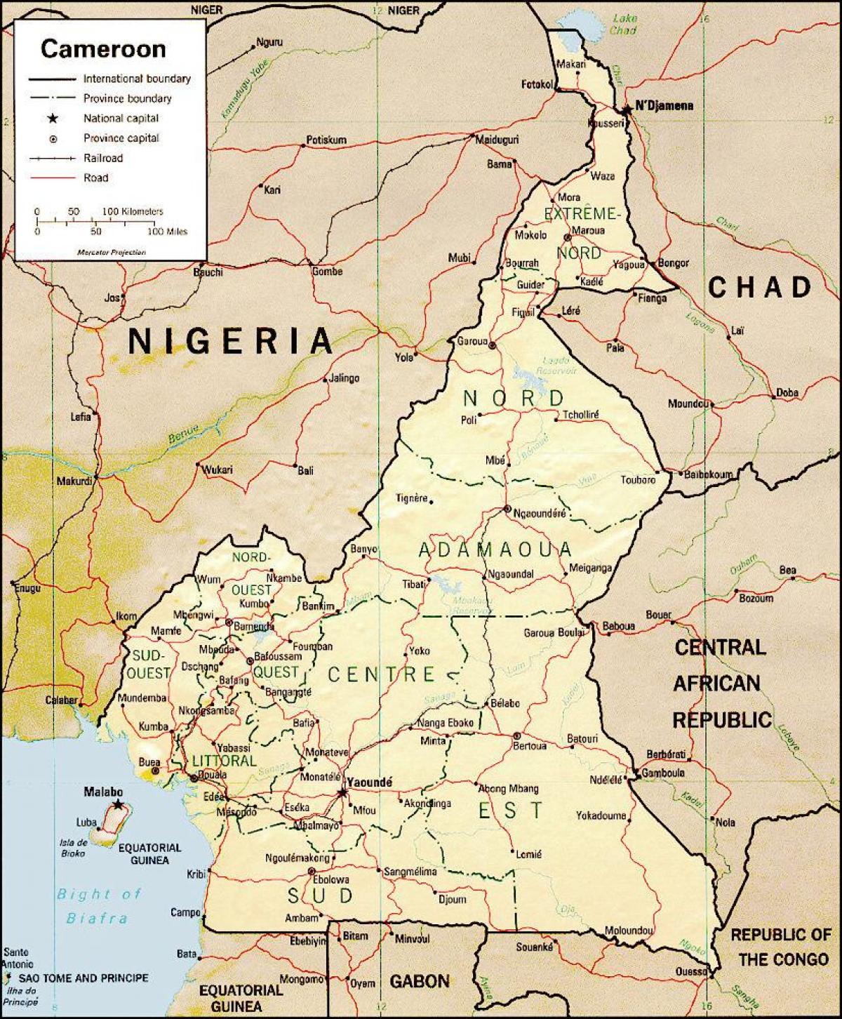 mapa z Kamerunu