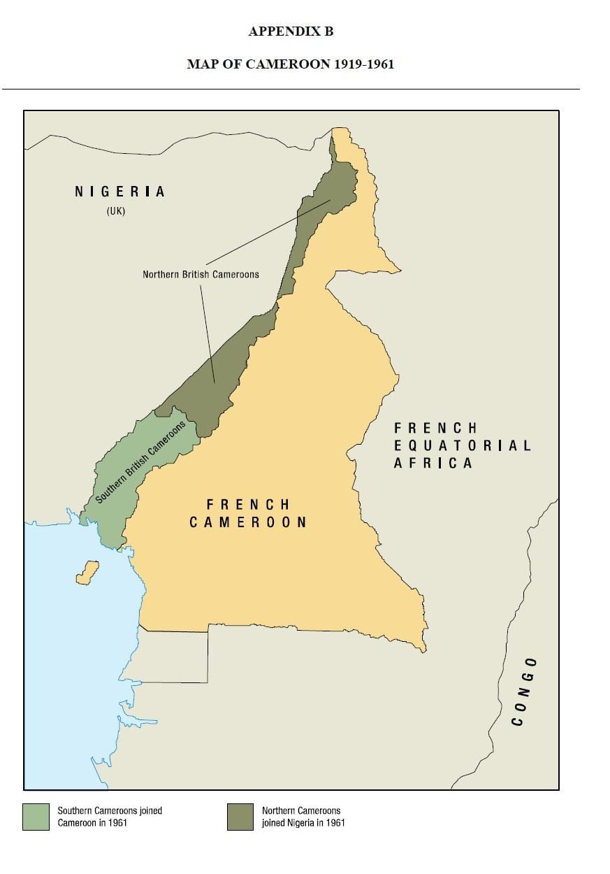 Mapa uno státu Kamerun