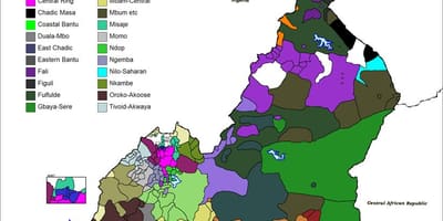 Mapa z Kamerunu jazyk