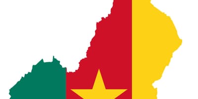 Mapa reliéfu cameroo