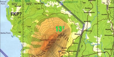 Kamerunské hory mapa